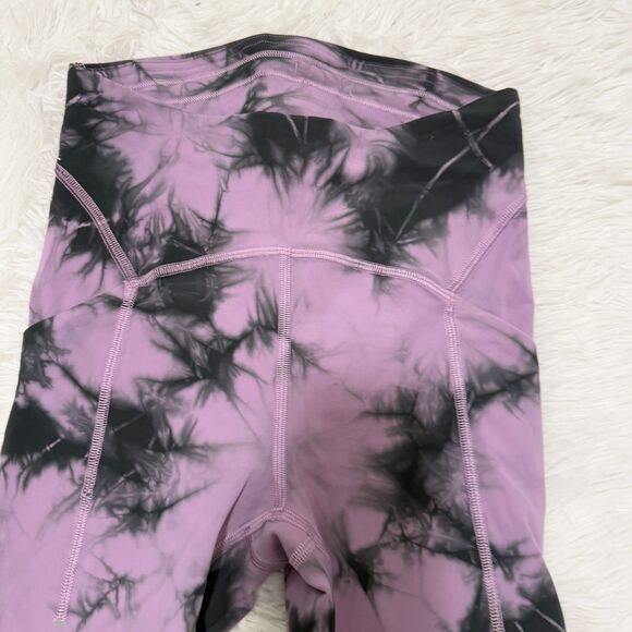 Lululemon Power Thru High-Rise Tight 25"Over Tie Dye Wisteria Purple Size 4 - Picture 5 of 10